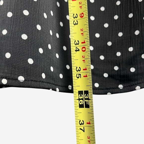 LOFT Dotted Smocked Mini Flare Dress Size 0 Petite Black Lined NEW - Picture 12 of 15